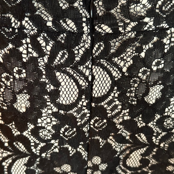 NWOT Hal Fulrnstein Black Lace Skirt and Matching Lace Pemplum Top, Size L‎ - Picture 9 of 11